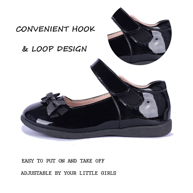 ALPHELIGANCE Girls Mary Jane Strap School Uniform Dress Flat Ballet Shoes - Image 5